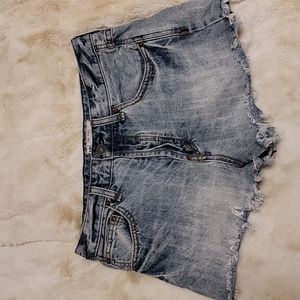 Free People Button Up Denim Shorts
